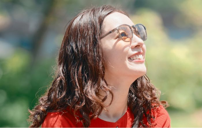 瞳が見える明るいレンズ